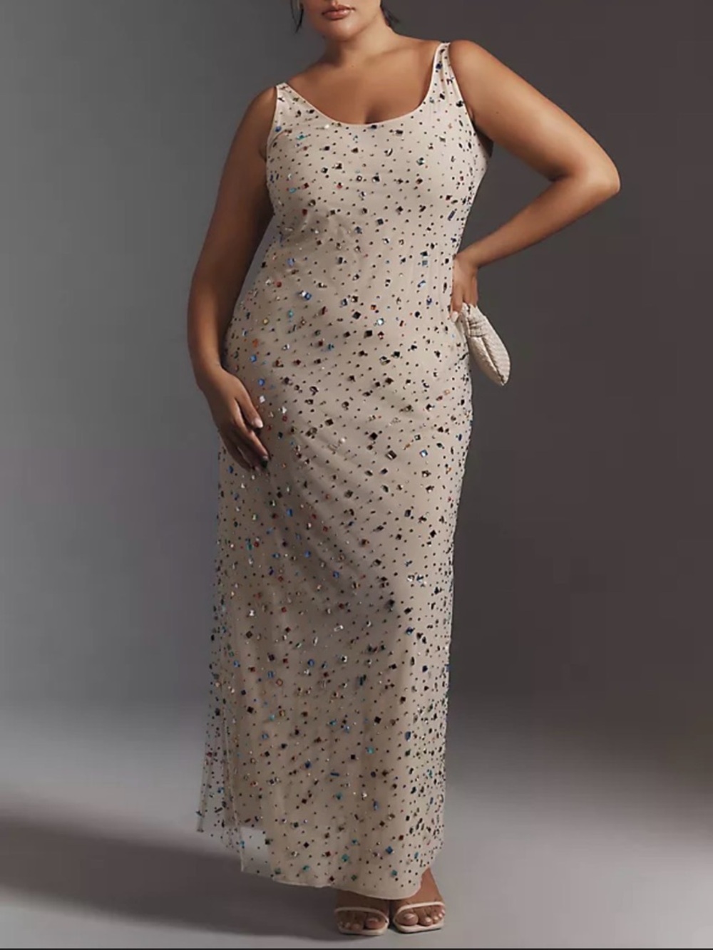 Let Me Be Bejeweled Mesh Maxi Dress | Anthropologie